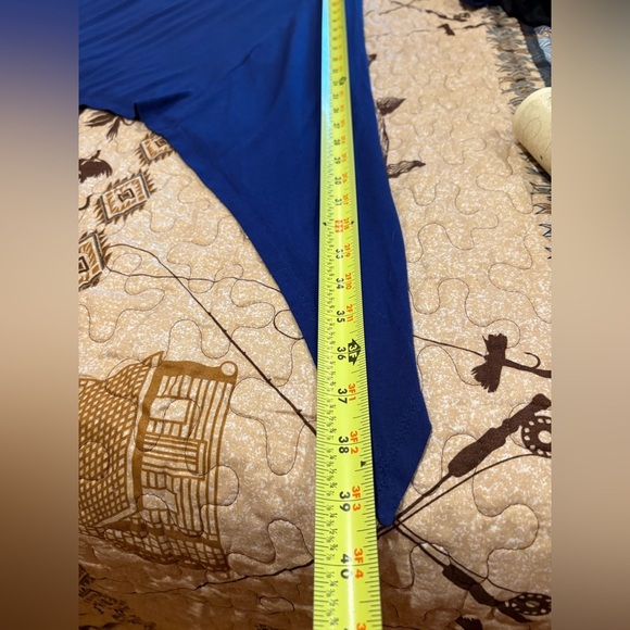 Chico's Blue Asymmetrical handkerchief Hem Top women’s 0 US small - Picture 7 of 8